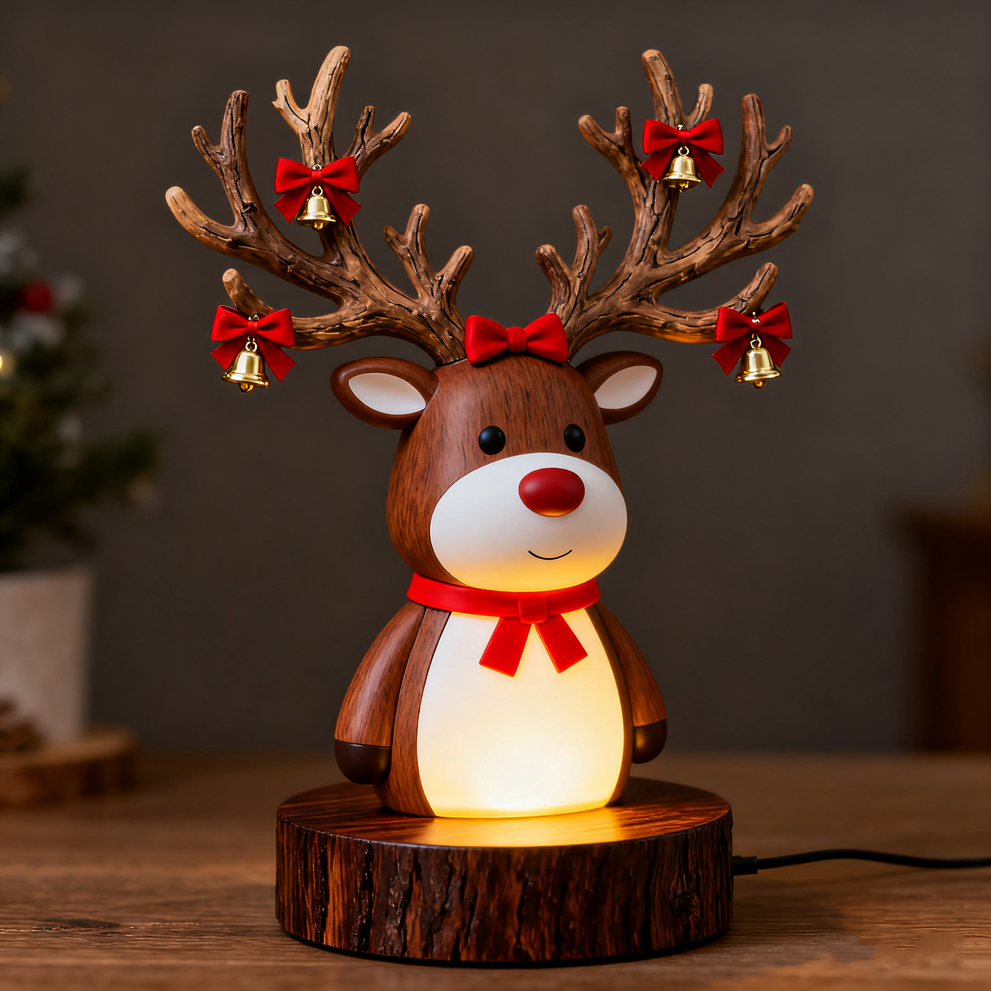 Russian Christmas LED Mini Night Light | Festive Glow for Tables, Mantels & Gifts